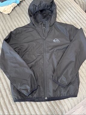 Quiksilver Black Hooded Jacket with Subtle Logo